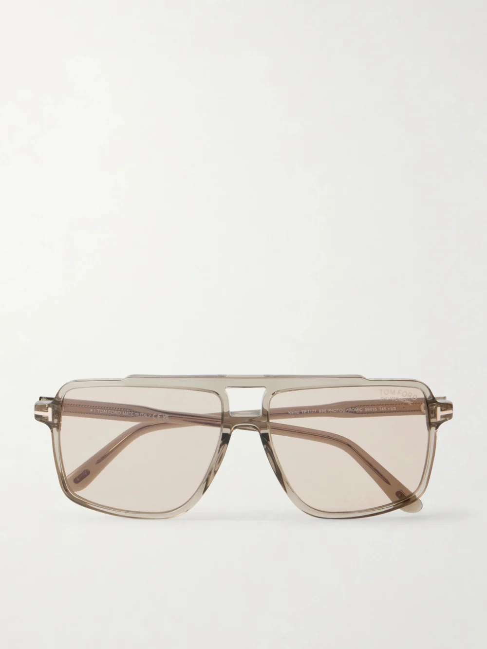 Tom Ford Kemp Aviator-style Acetate Sunglasses in green