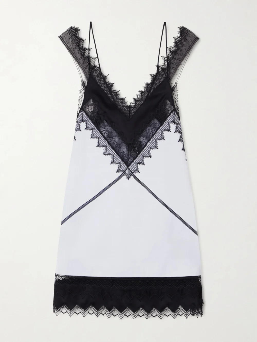 Tom Ford Lace-trimmed Wool and Silk-blend Mikado Mini Dress in blue