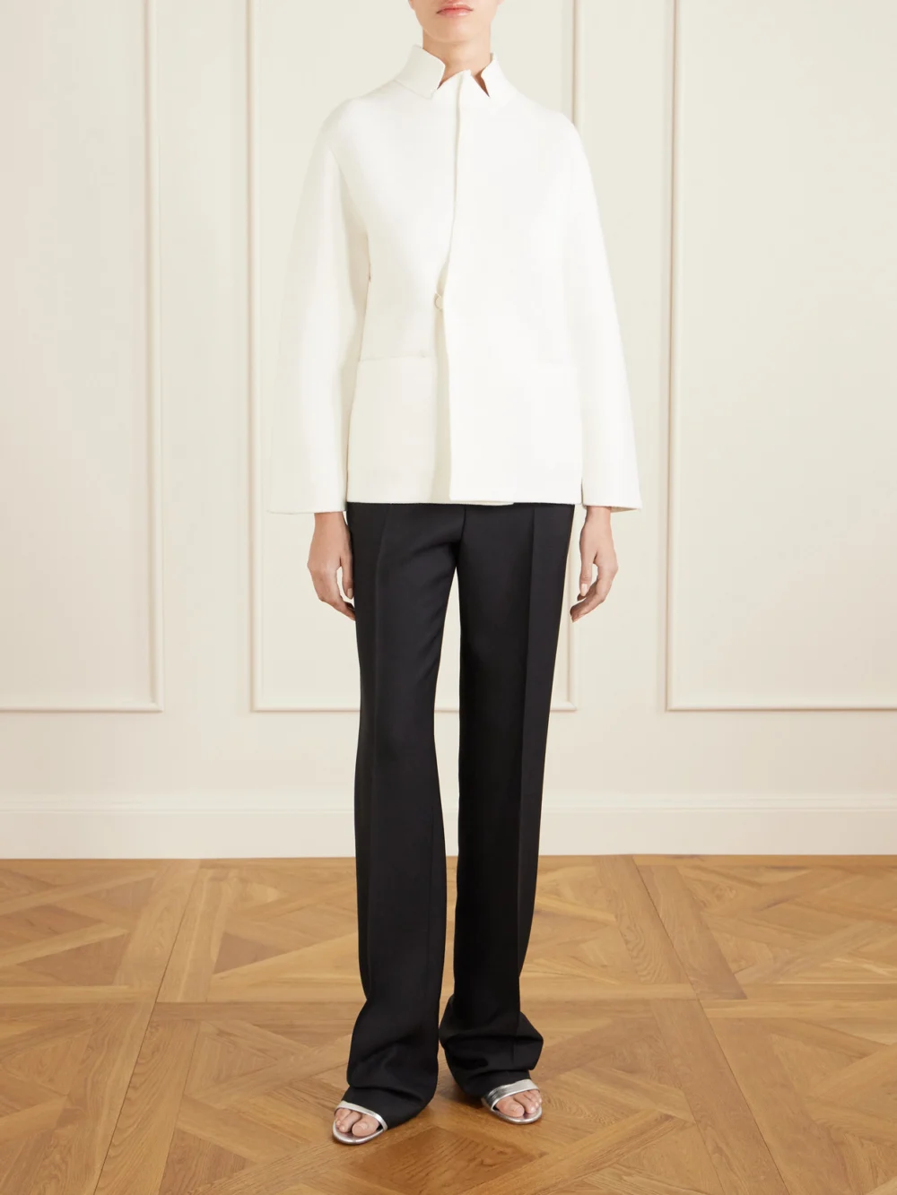 Tom Ford Lizard-effect Metallic Leather Mules, styled view