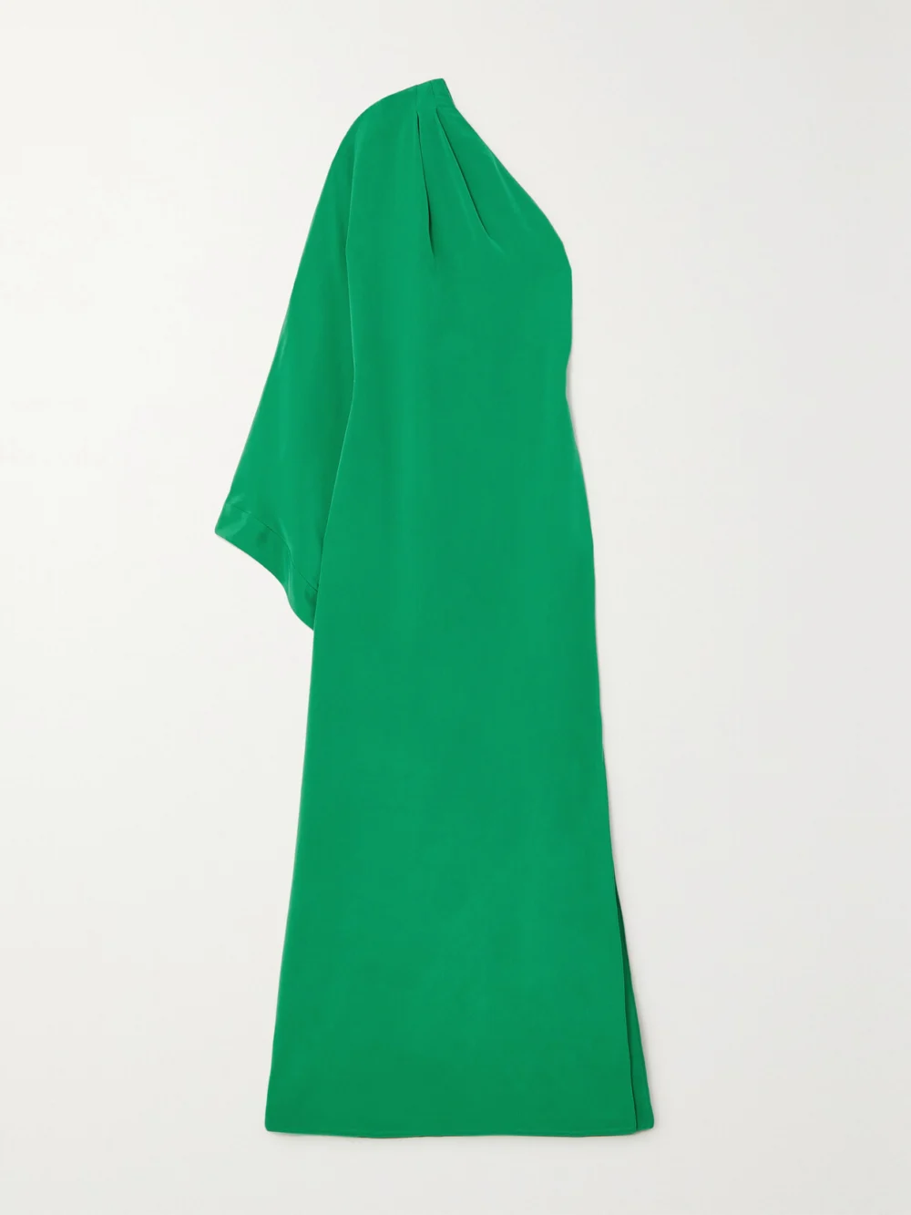 Tom Ford One-shoulder Draped Silk-satin Gown in green