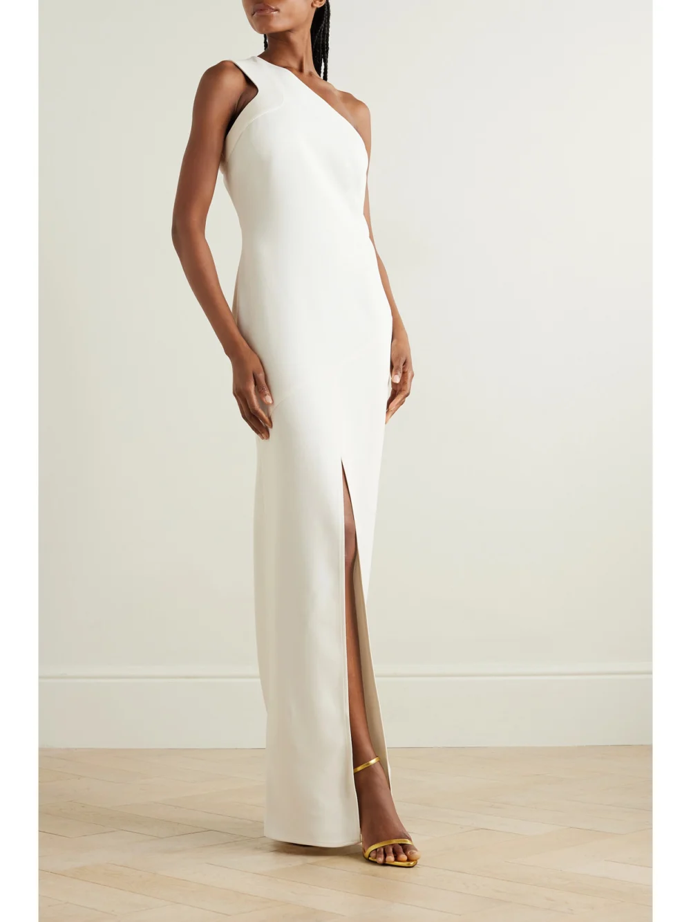 Tom Ford One-shoulder Stretch-cady Gown, worn by a model