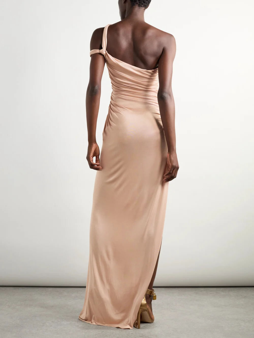 Back view of the Tom Ford One-shoulder Stretch-jersey Maxi Dress