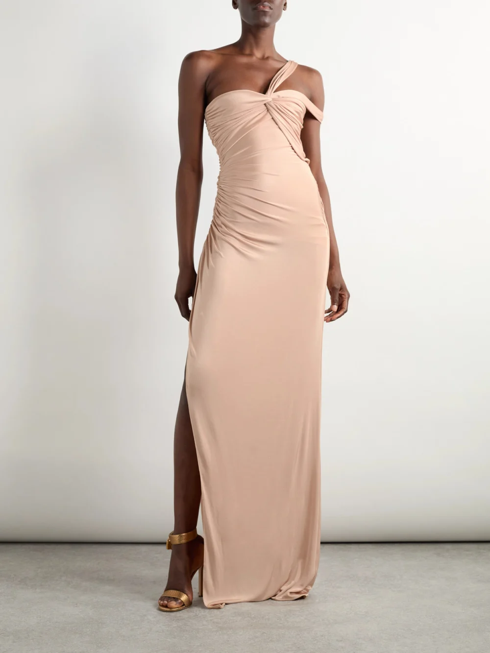 Tom Ford One-shoulder Stretch-jersey Maxi Dress, worn by a model