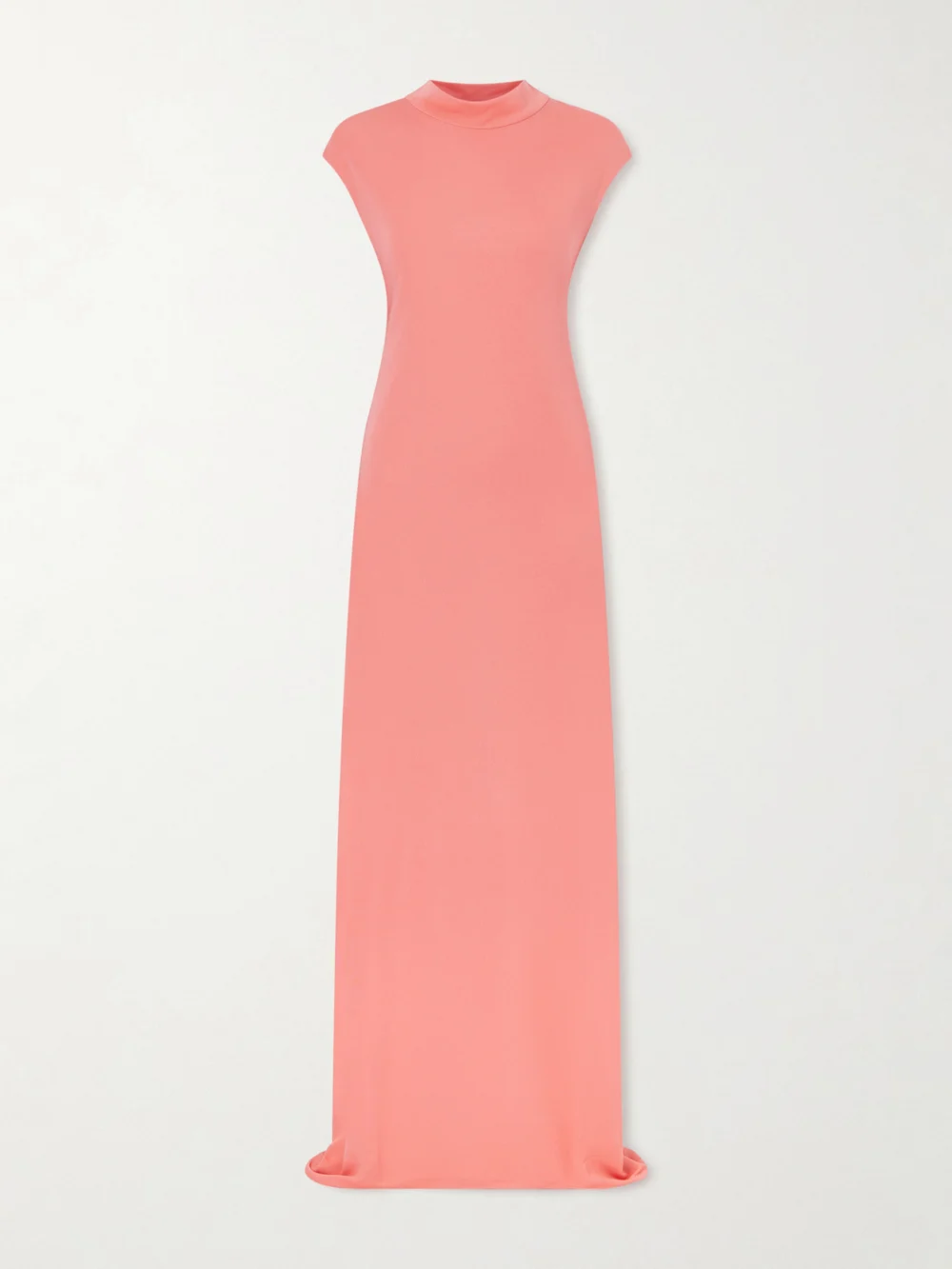 Tom Ford Open-back Asymmetric Knotted Crepe-jersey Maxi Dress in coral