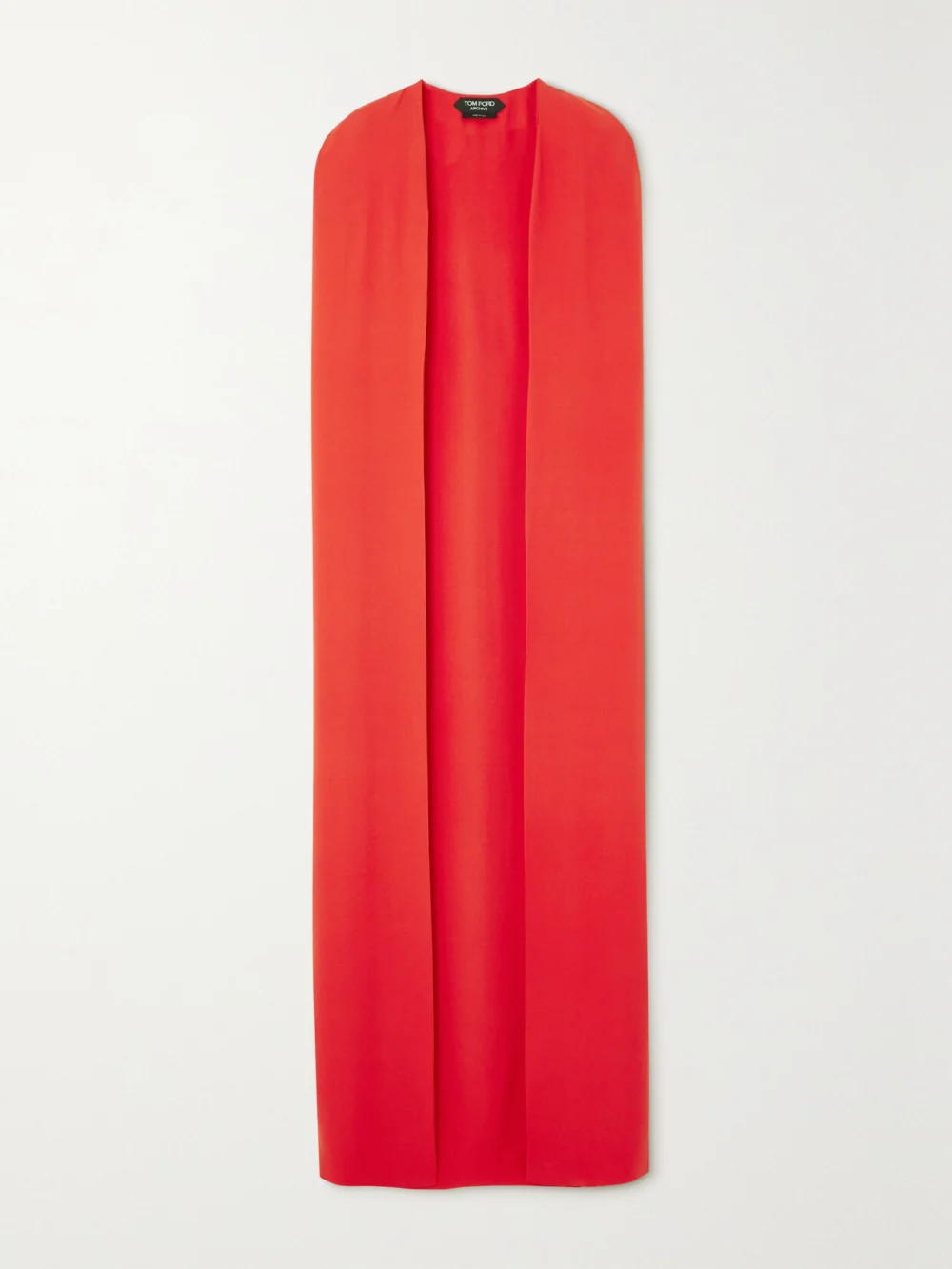 Tom Ford Oversized Silk-georgette Cape in red