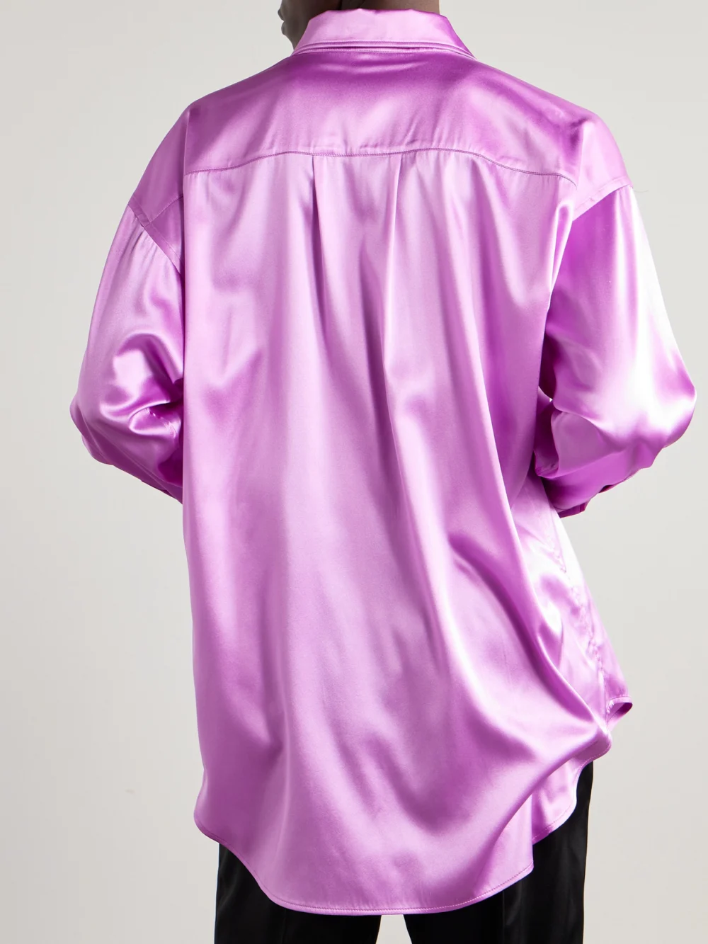 Back view of the Tom Ford Oversized Stretch-silk Satin Shirt