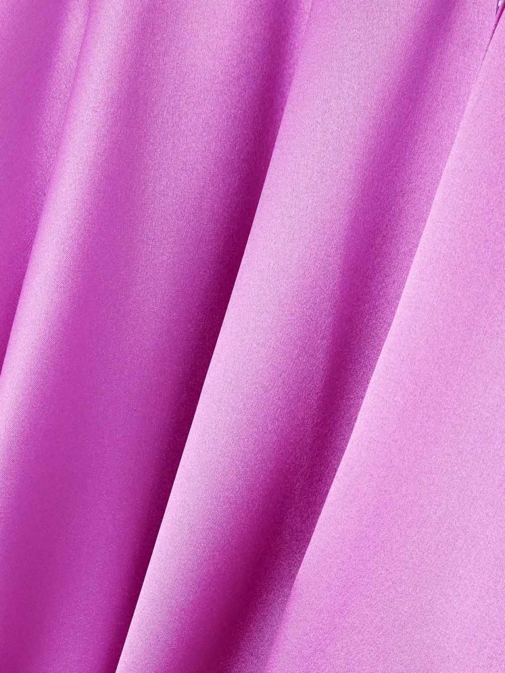 Close-up detail of the Tom Ford Oversized Stretch-silk Satin Shirt