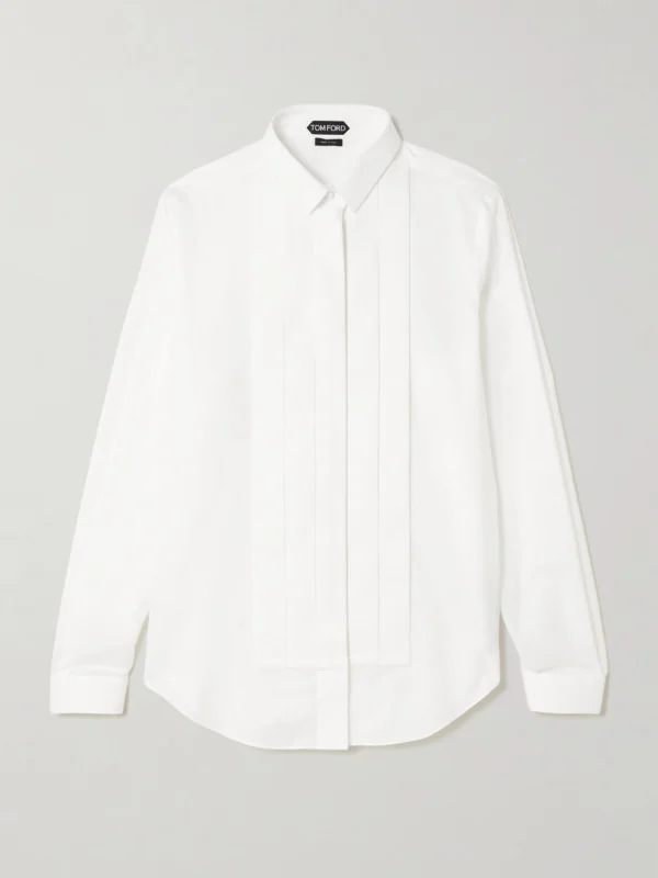 Tom Ford Pleated Cotton-voile Shirt