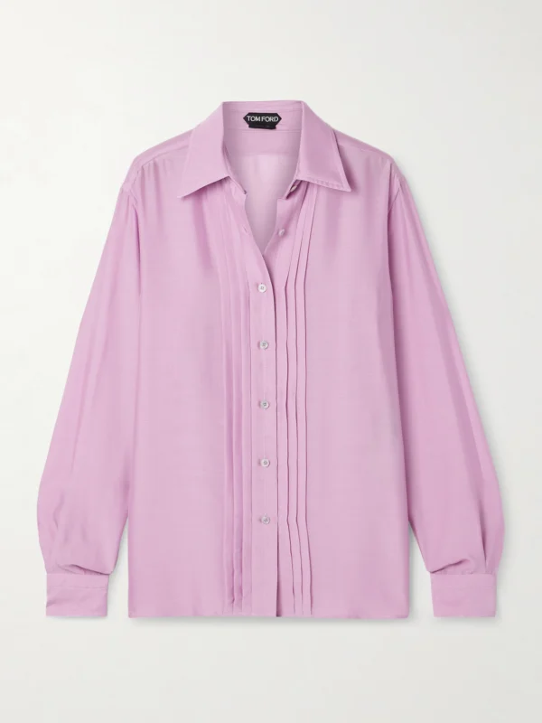 Tom Ford Pleated Silk Shirt