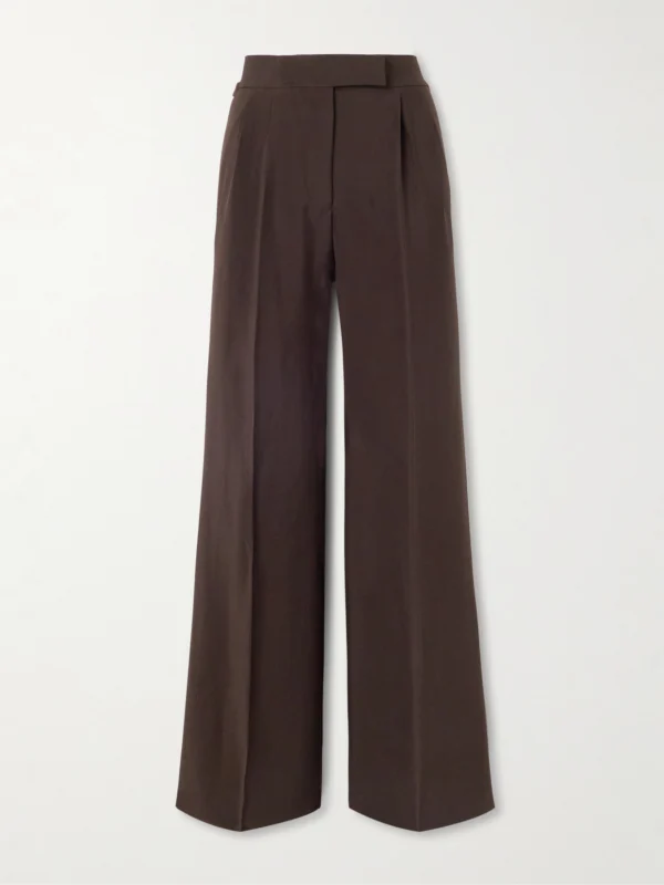 Tom Ford Pleated Washed-twill Wide-leg Pants