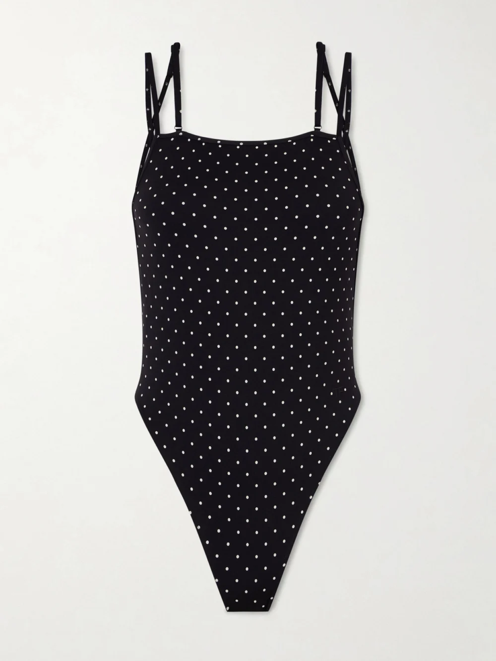 Tom Ford Polka Dot Jersey Swimsuit in black