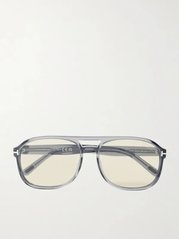 Tom Ford Rosco Aviator-style Acetate Sunglasses