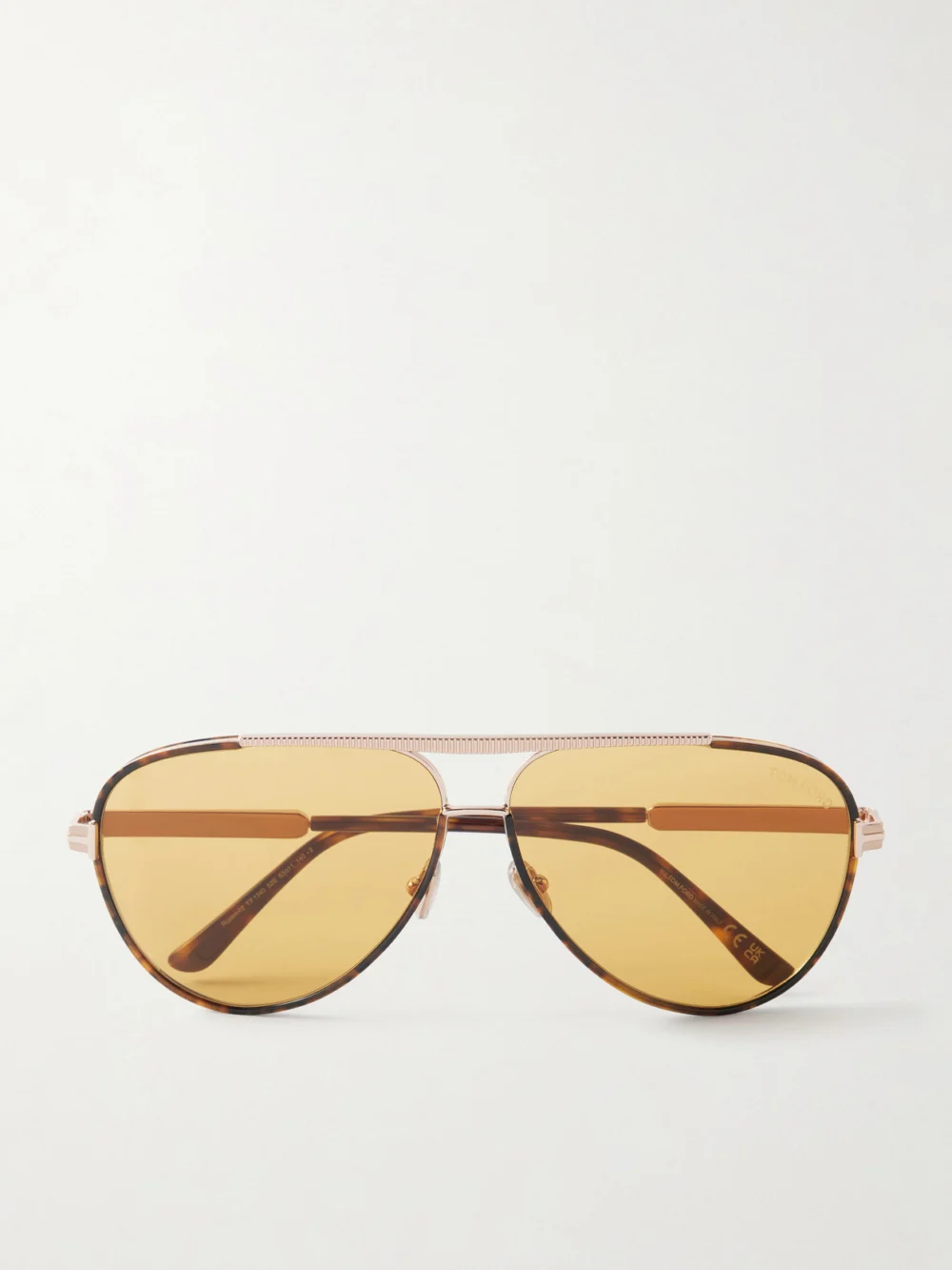 Tom Ford Rupert-02 Aviator-style Tortoiseshell and Metal Sunglasses in multi