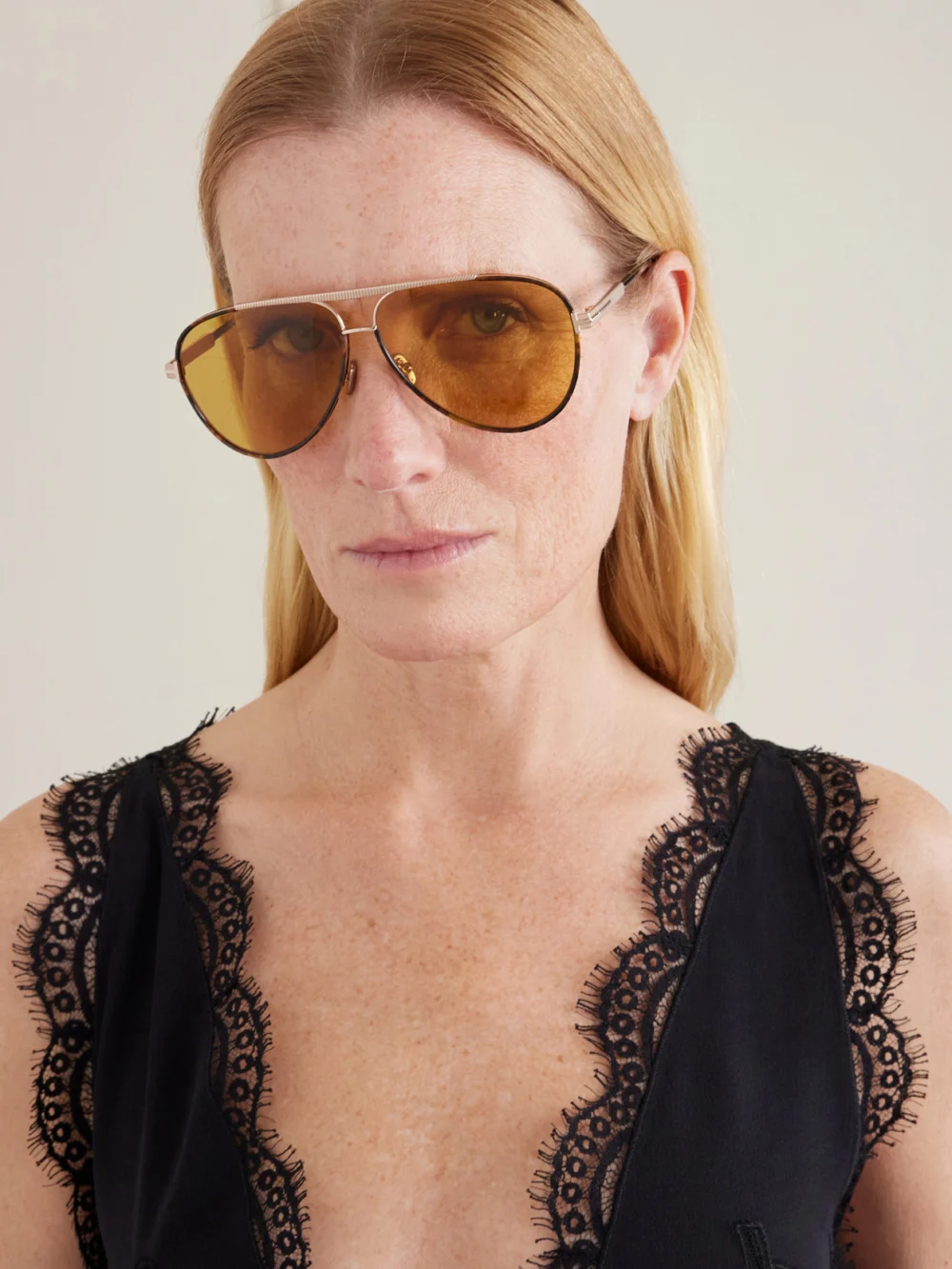 Tom Ford Rupert-02 Aviator-style Tortoiseshell and Metal Sunglasses, styled view