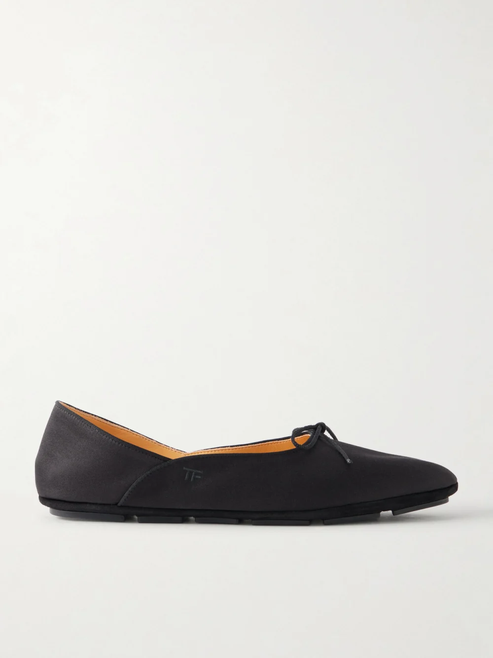 Tom Ford Satin Ballet Flats in black