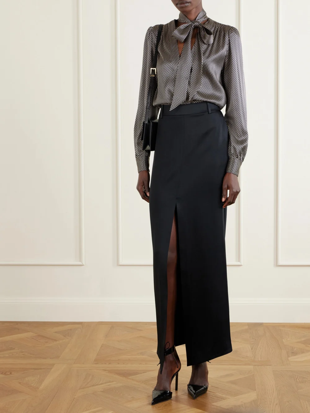 Tom Ford Satin-crepe Maxi Skirt, worn by a model