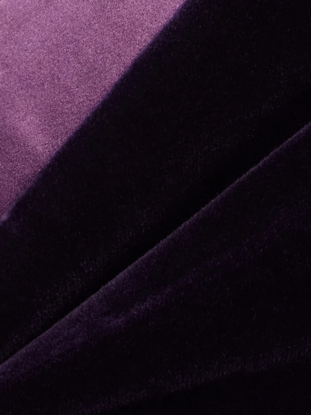 Close-up detail of the Tom Ford Satin-trimmed Cotton-blend Velvet Straight-leg Pants