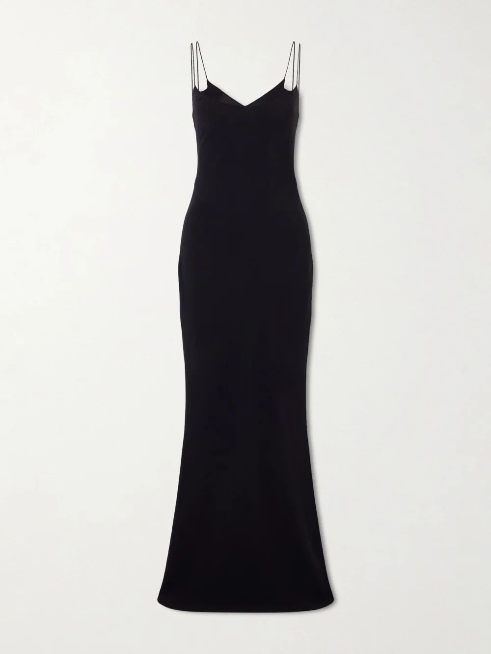 Tom Ford Satin-trimmed Crepe Midi Dress in black