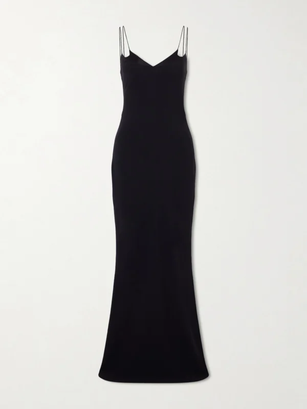 Tom Ford Satin-trimmed Crepe Midi Dress