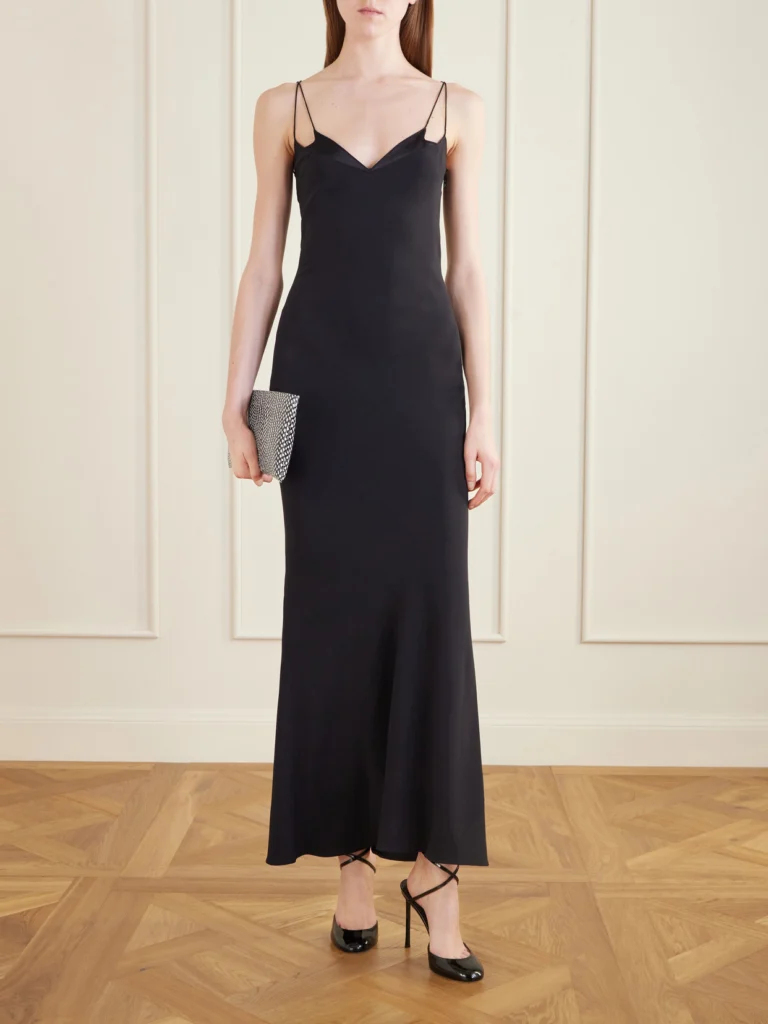 Tom Ford Satin-trimmed Crepe Midi Dress