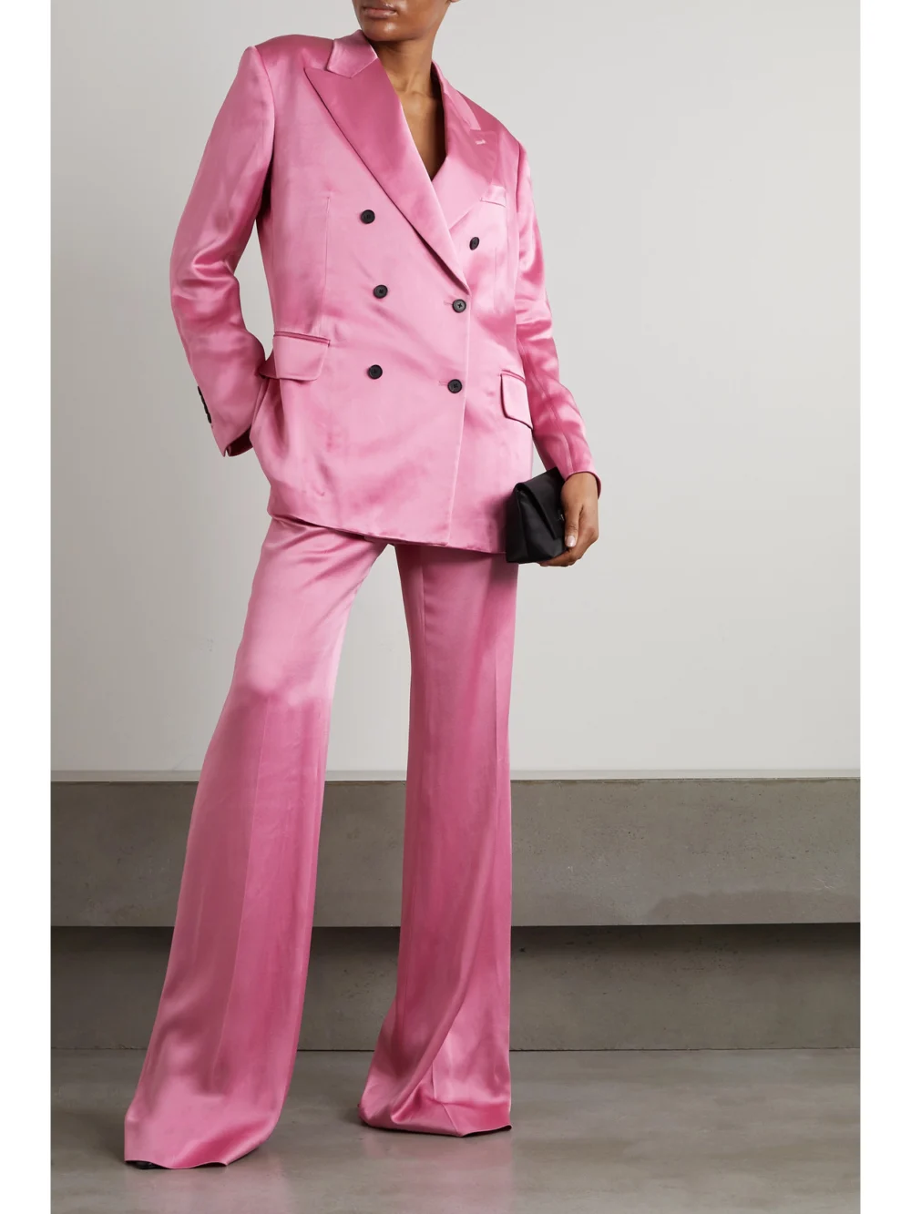 Tom Ford Satin Wide-leg Pants, worn by a model