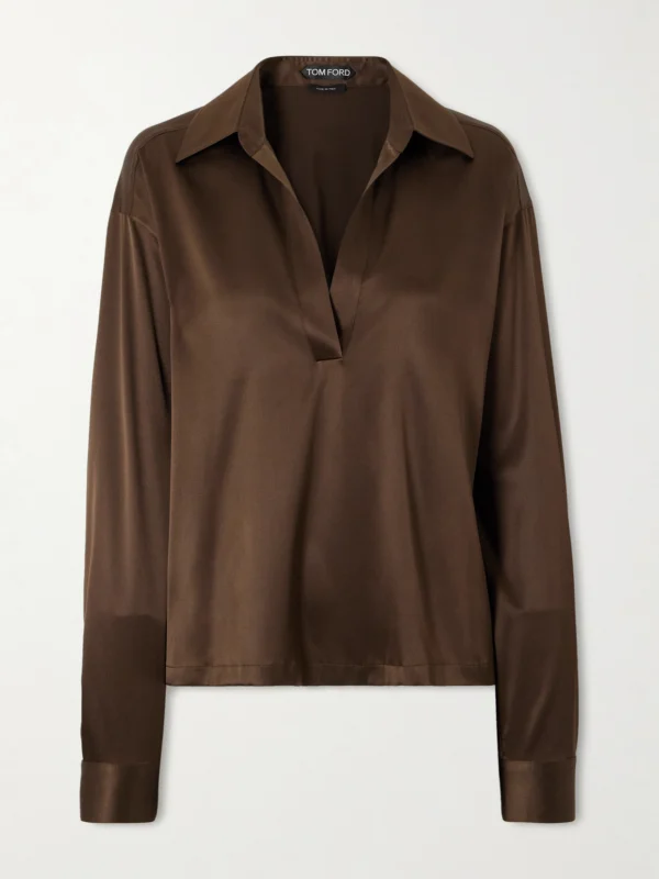 Tom Ford Silk-blend Satin Blouse
