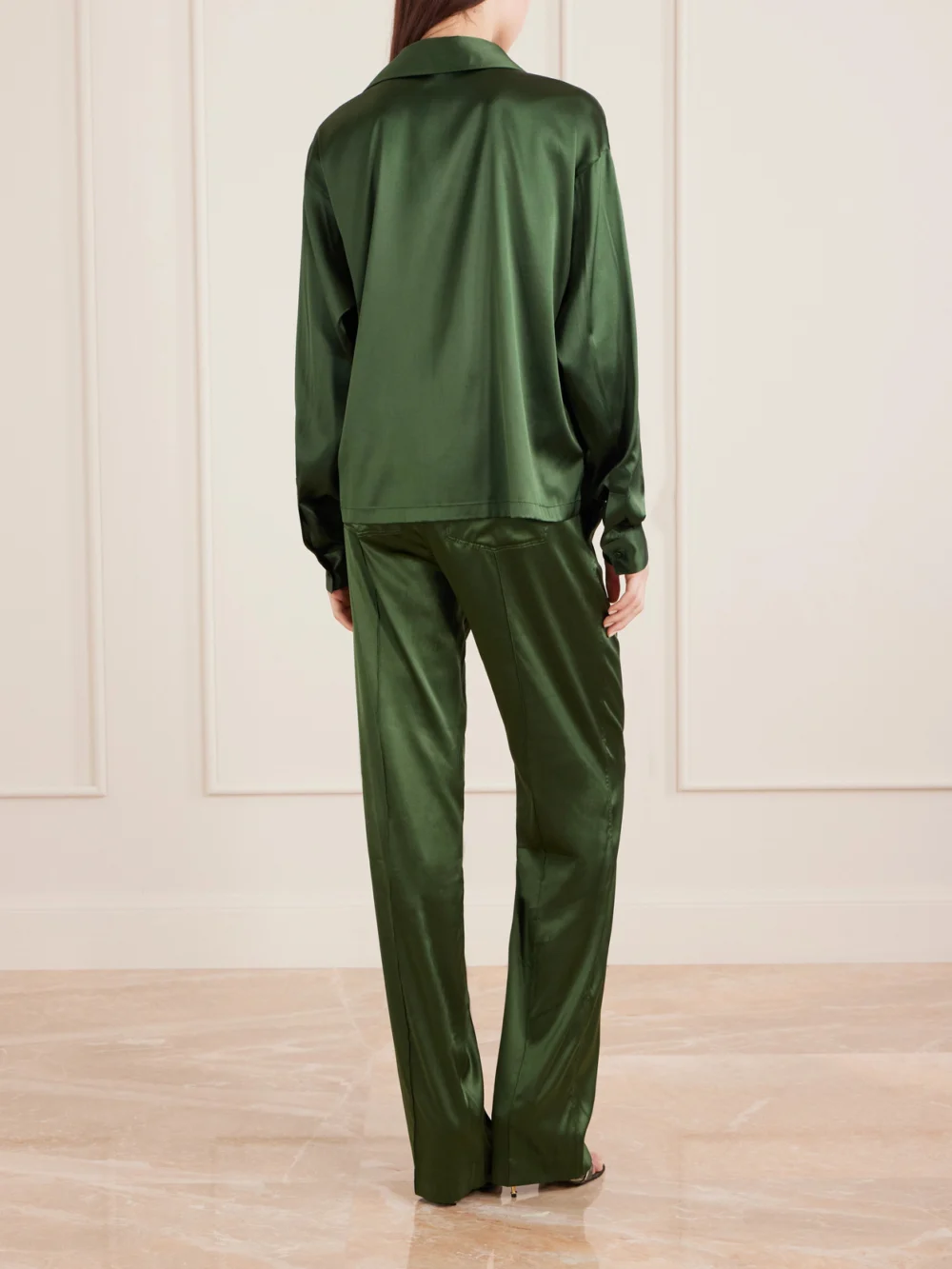 Back view of the Tom Ford Silk-blend Satin Blouse