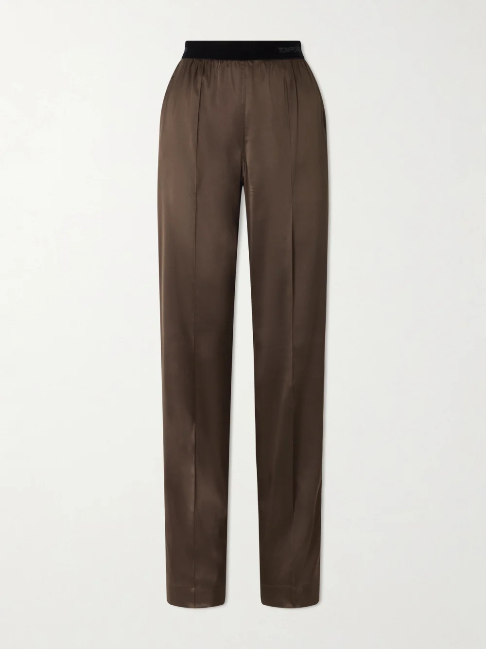 Tom Ford Silk-blend Satin Pants in brown