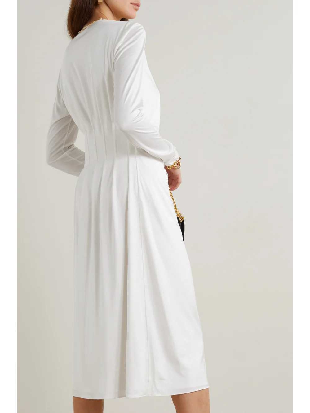 Back view of the Tom Ford Silk-jersey Wrap Midi Dress