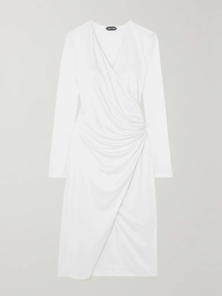 Tom Ford Silk-jersey Wrap Midi Dress