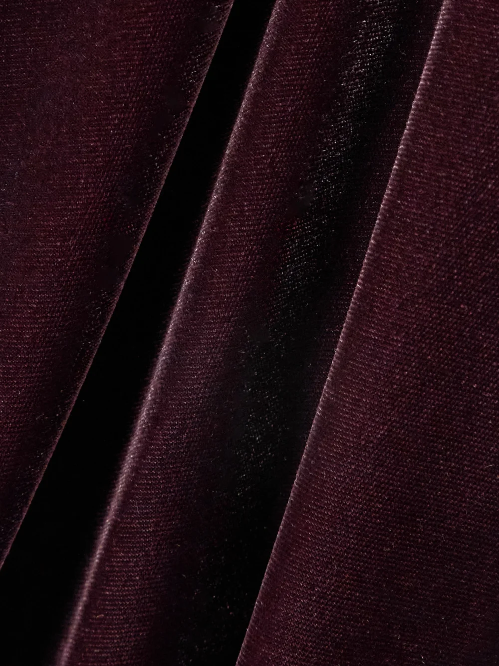 Close-up detail of the Tom Ford Strapless Velvet Midi Dress