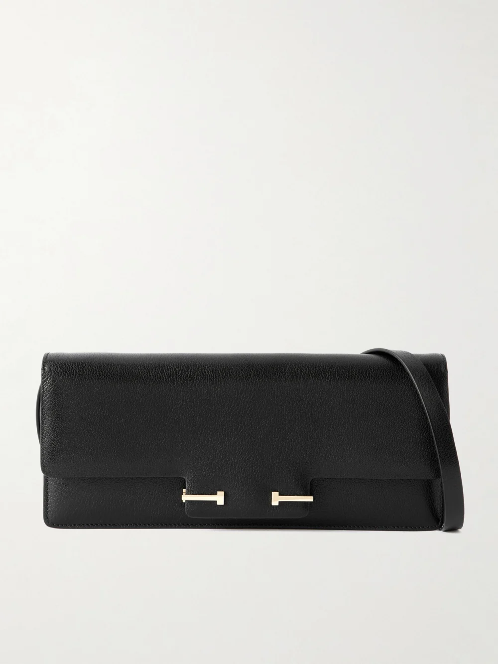 Tom Ford Textured-leather Clutch in black