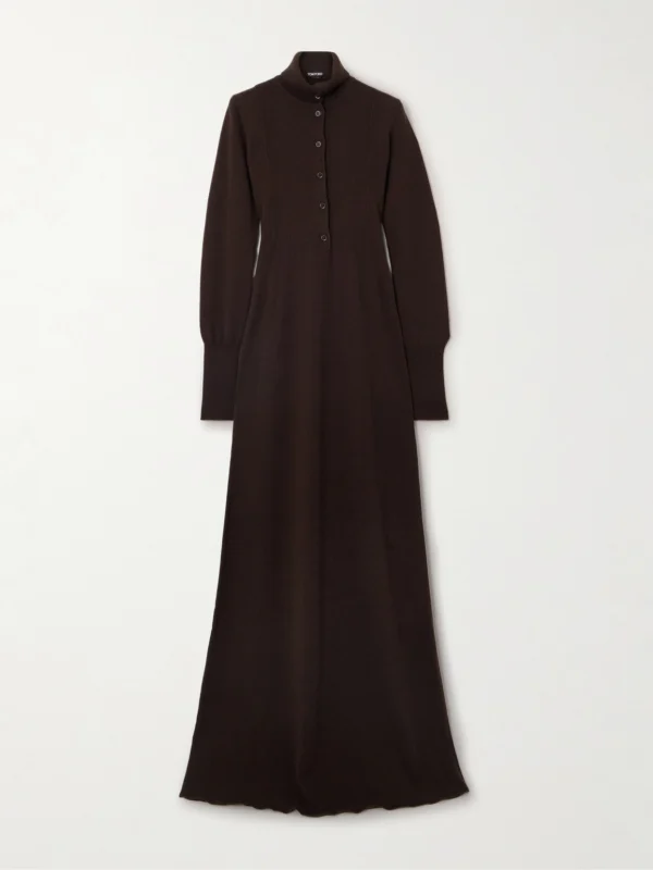 Tom Ford Turtleneck Cashmere Maxi Dress