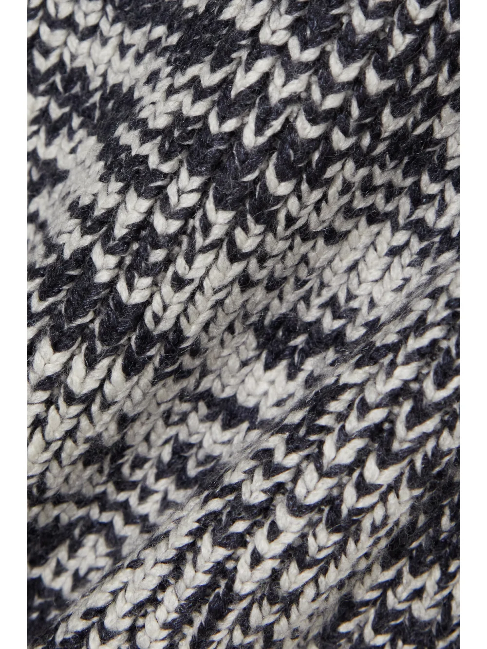 Close-up detail of the Tom Ford Two-tone Wool and Silk-blend Turtleneck Sweater