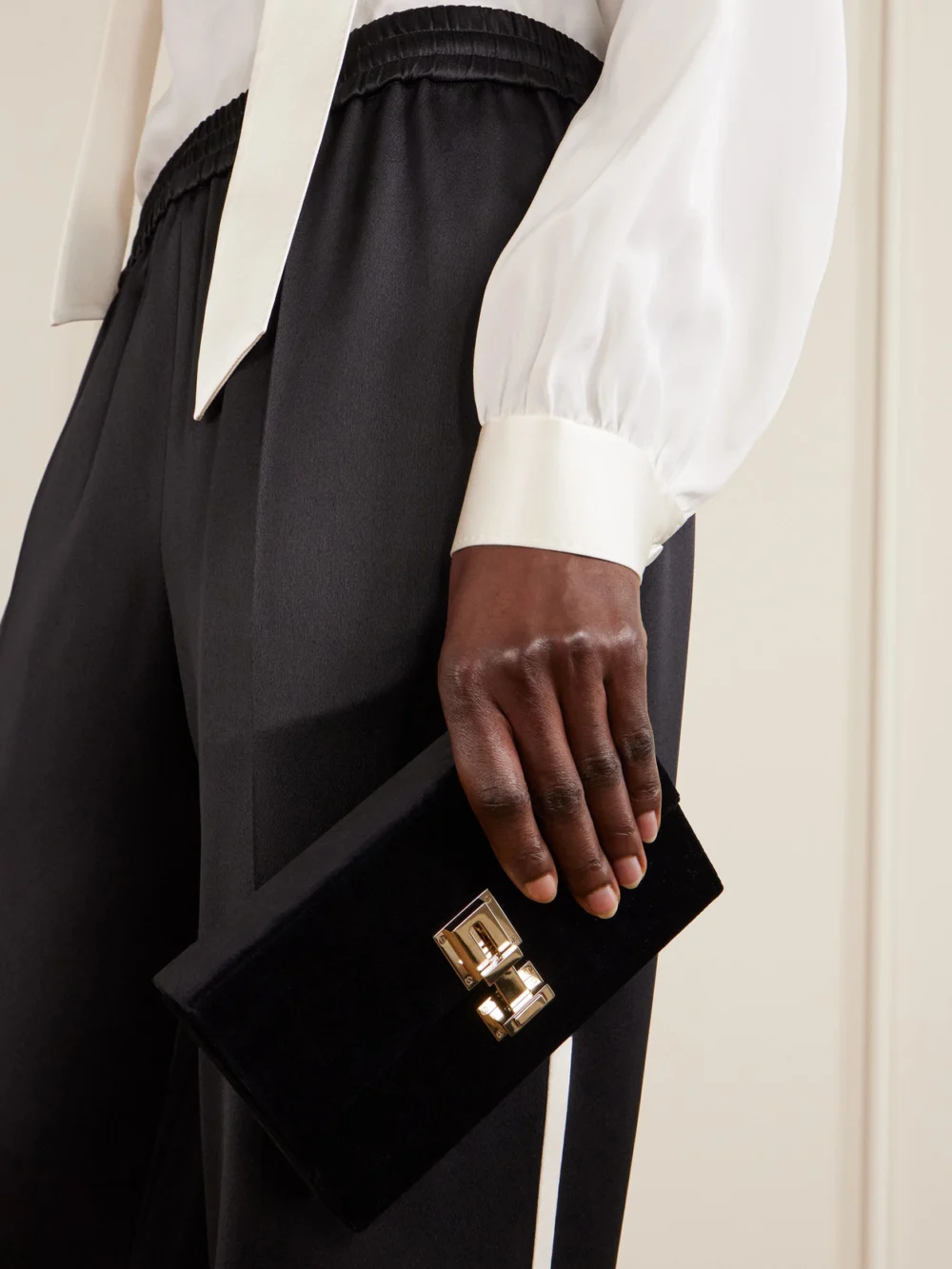Tom Ford Velvet Clutch, styled view