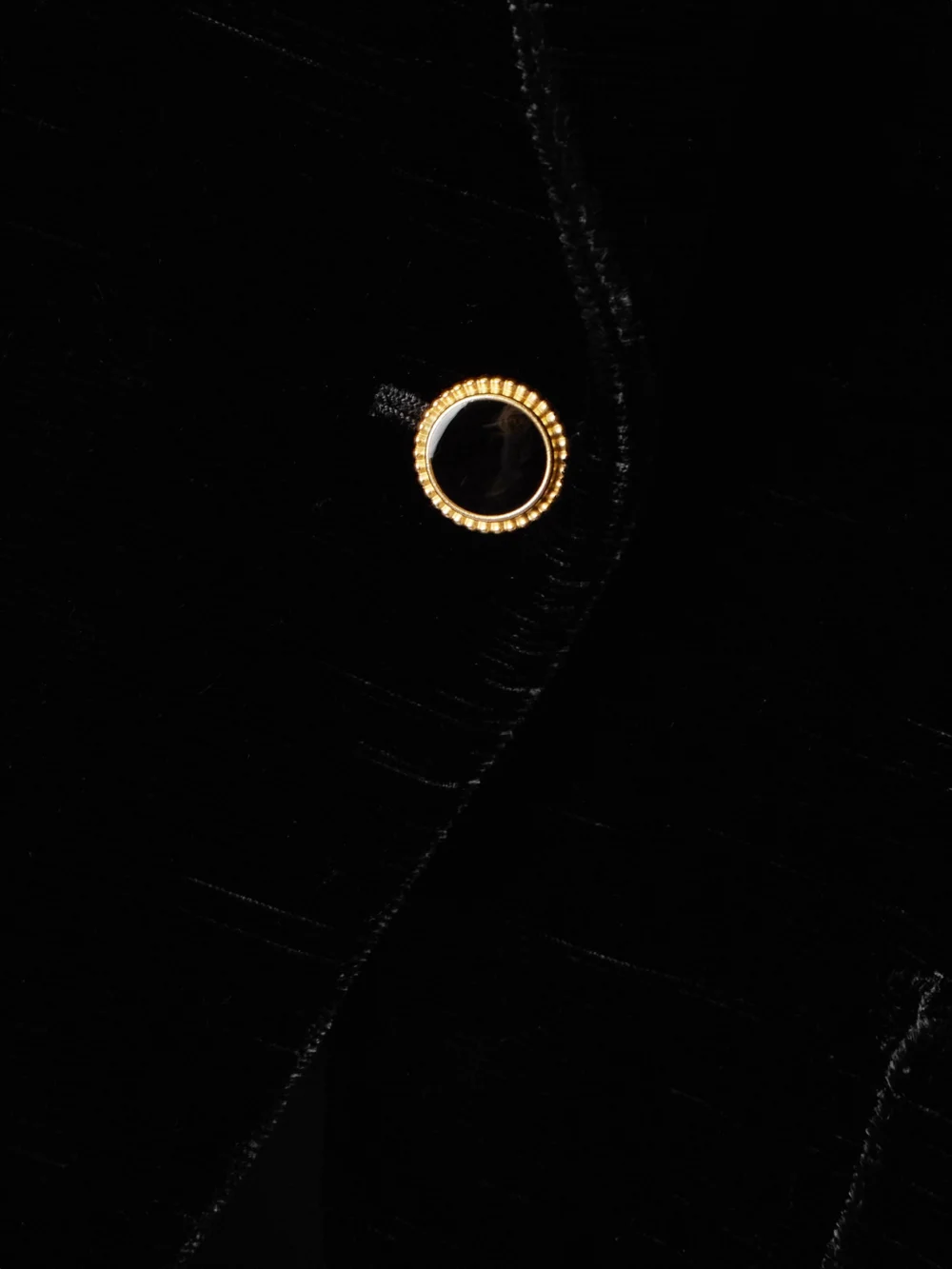Close-up detail of the Tom Ford Wool-blend Velvet Blazer