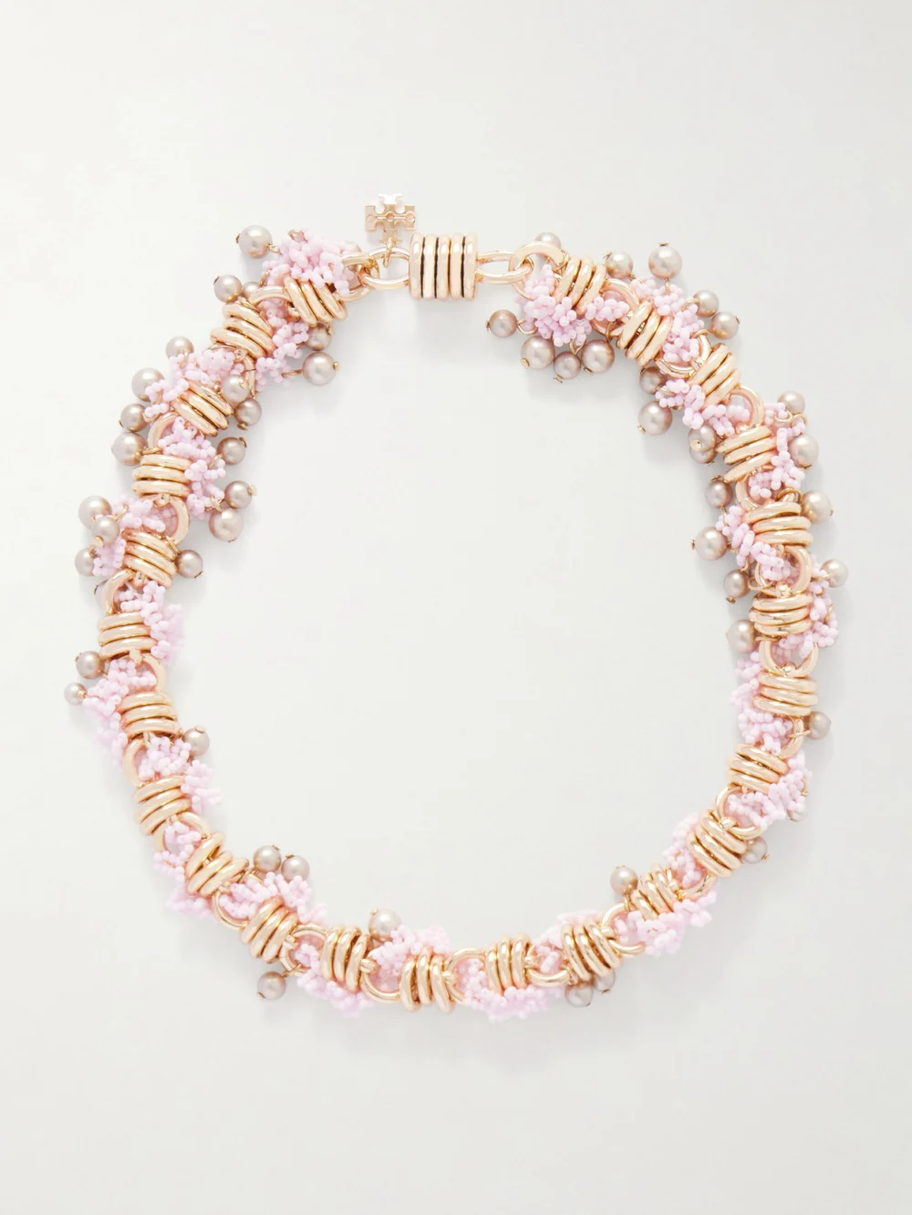 Tory Burch Beaded Necklace in pink