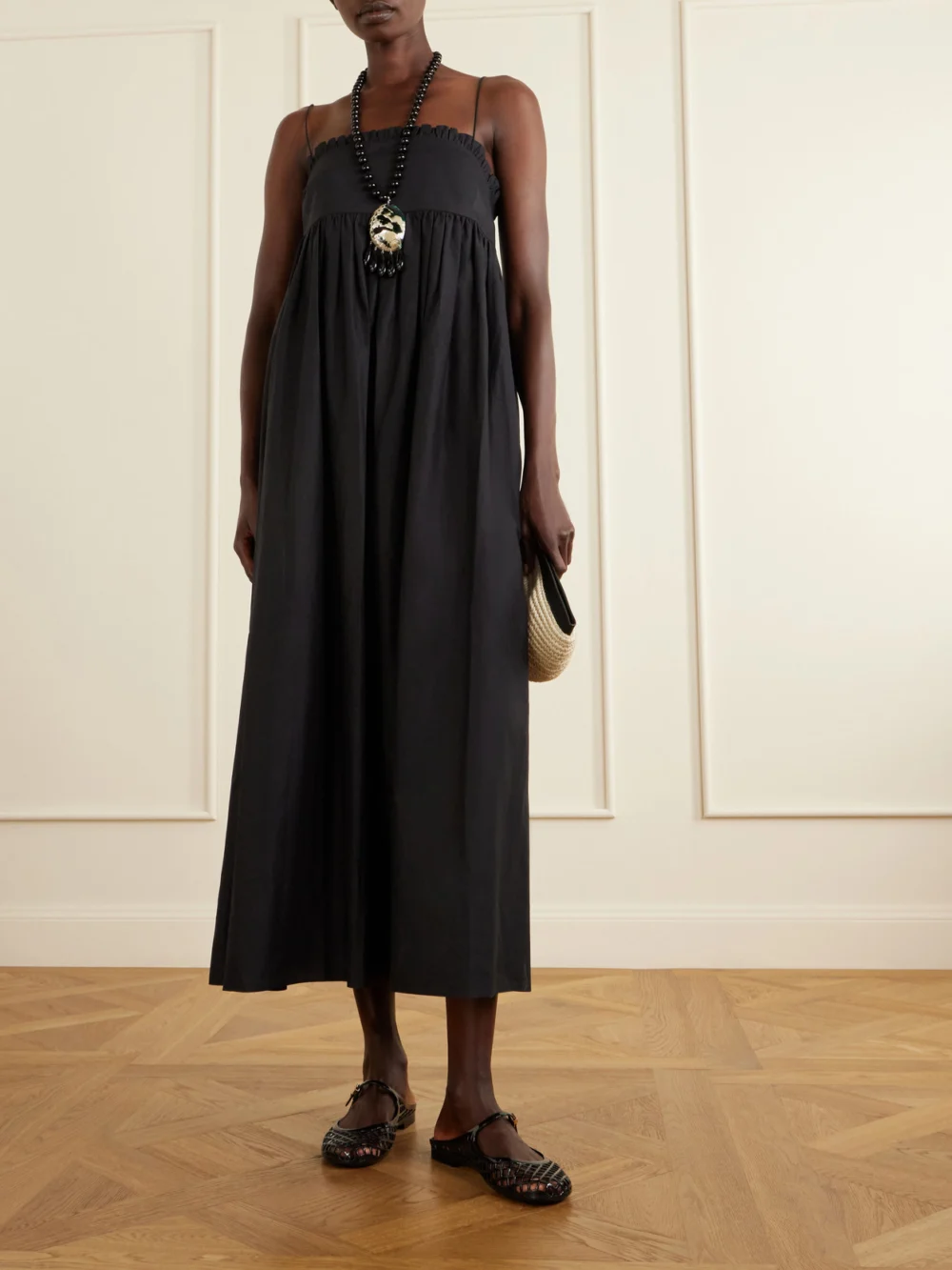 Tory Burch Mellow Logo-embellished Rubber Sandals, styled view