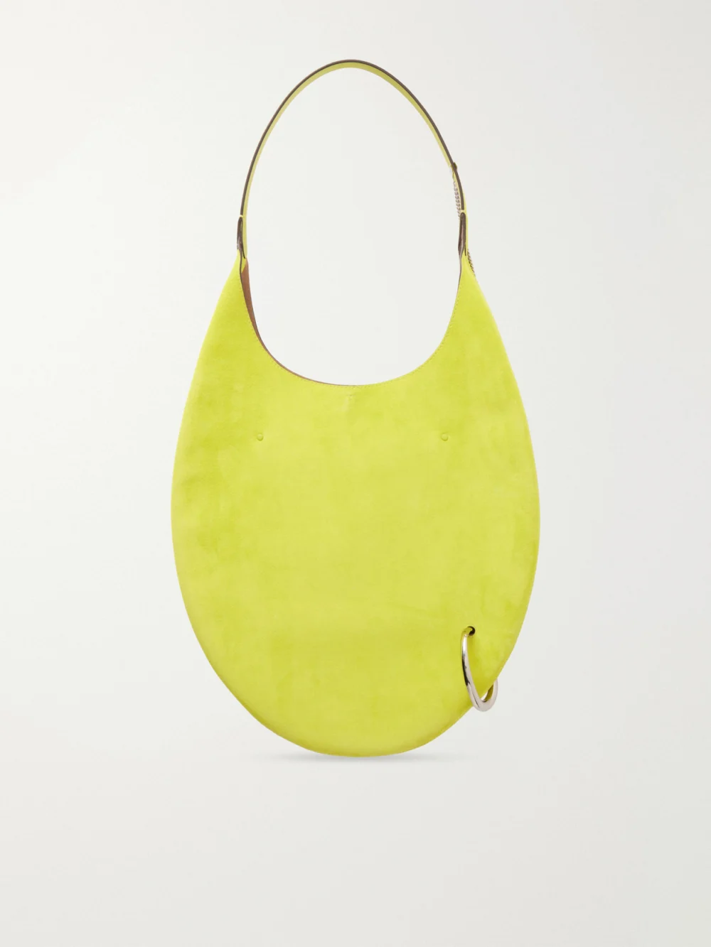 Back view of the Tory Burch Pierced Embellished Suede Shoulder Bag