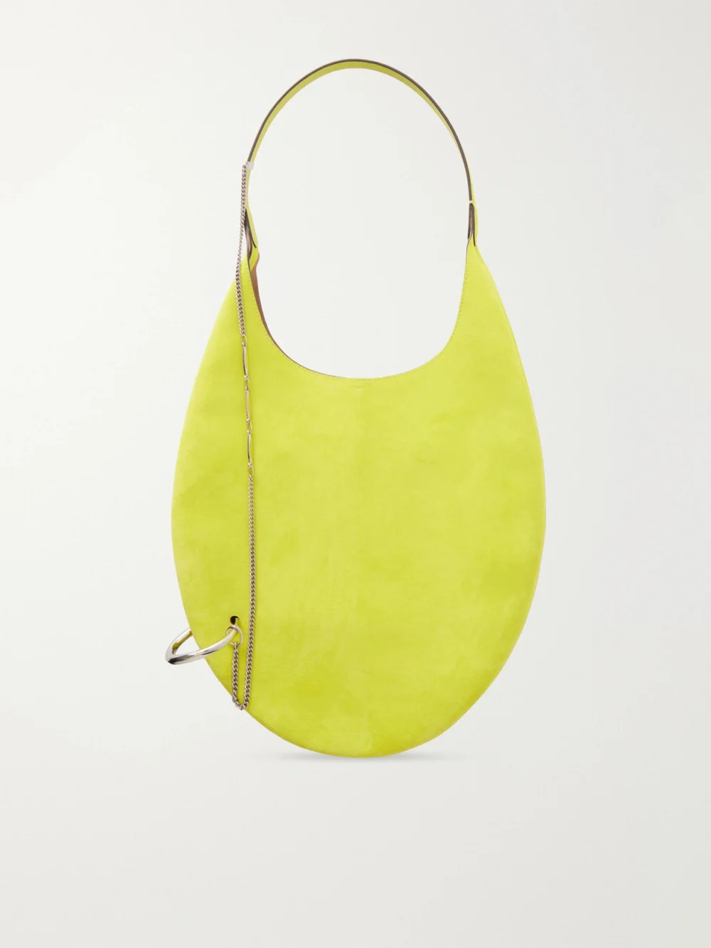 Tory Burch Pierced Embellished Suede Shoulder Bag in green
