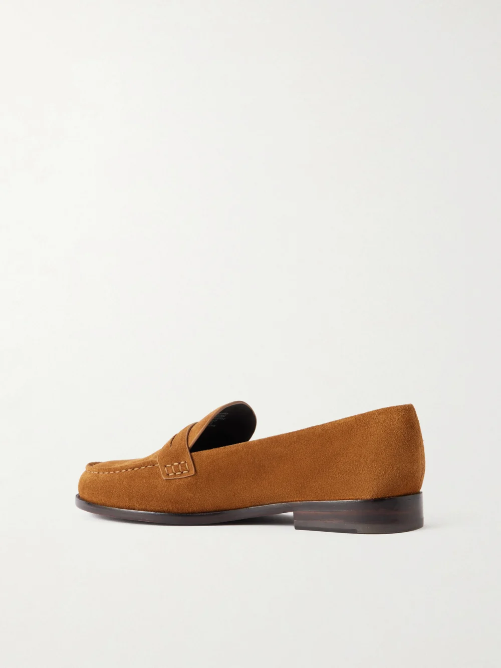 Back view of the Tory Burch Suede Penny Loafers