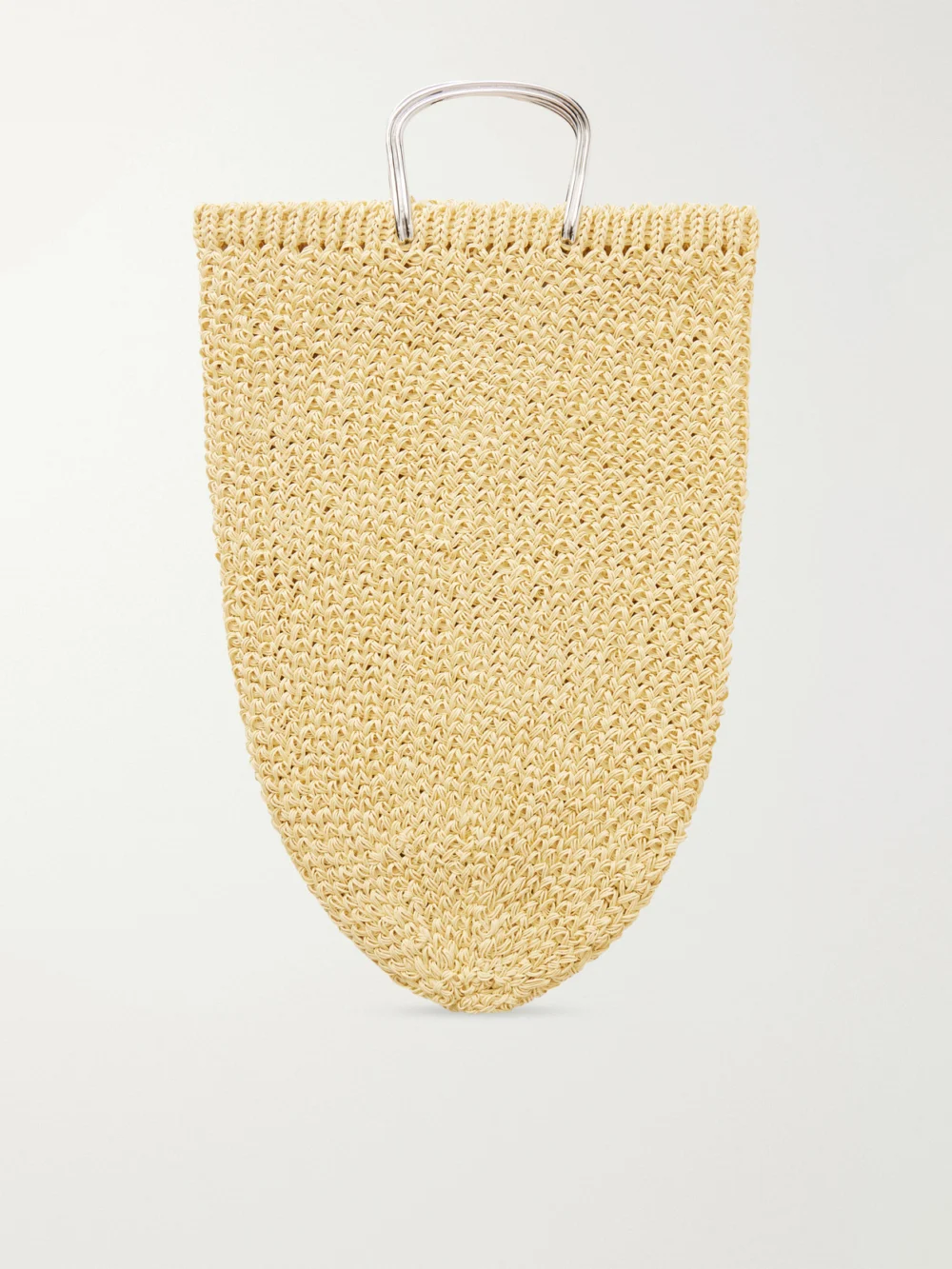Back view of the Tory Burch Woven Raffia Tote Bag