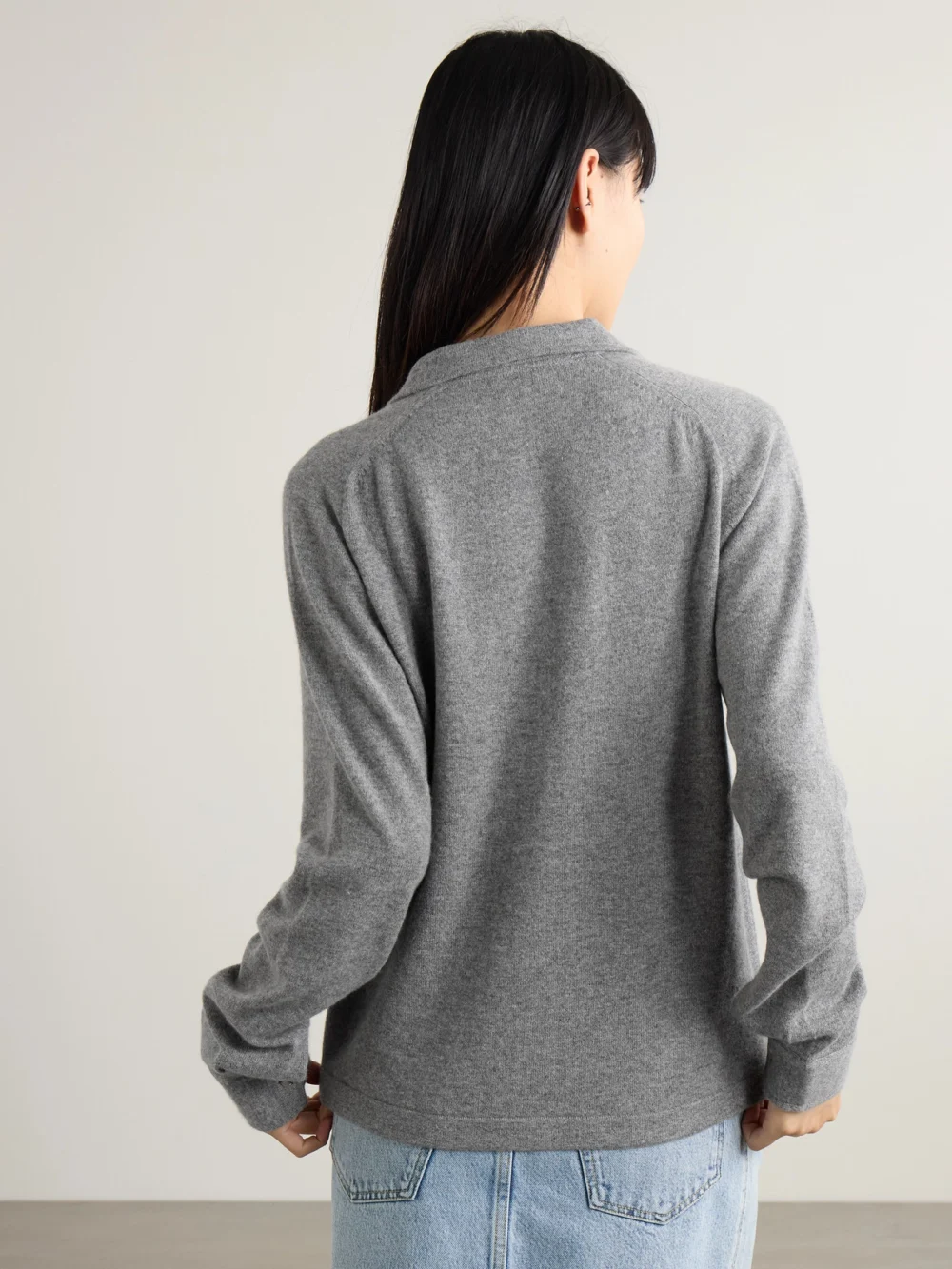 Back view of the Totême Cashmere Cardigan