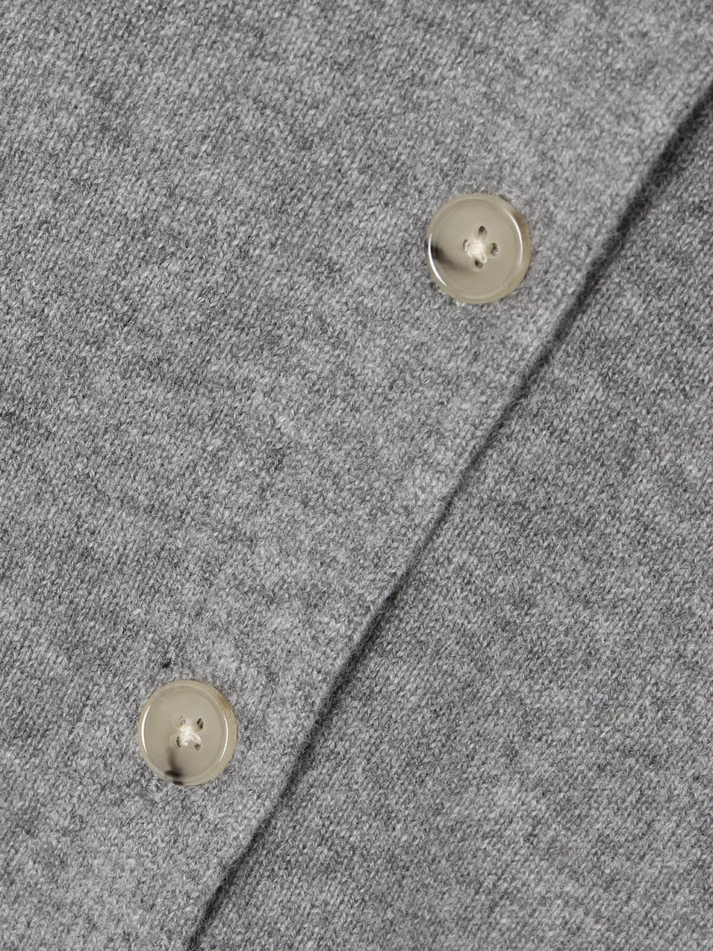 Close-up detail of the Totême Cashmere Cardigan