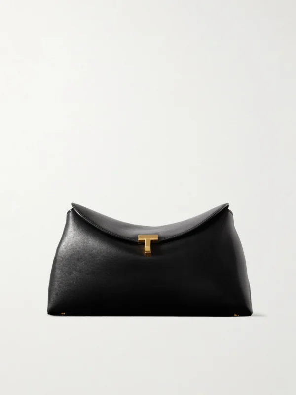 Totême T-lock Leather Clutch