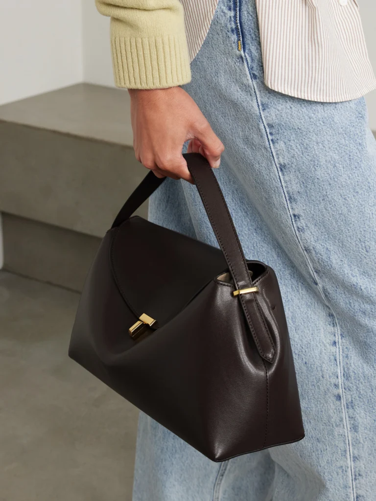 Totême T-lock Leather Shoulder Bag