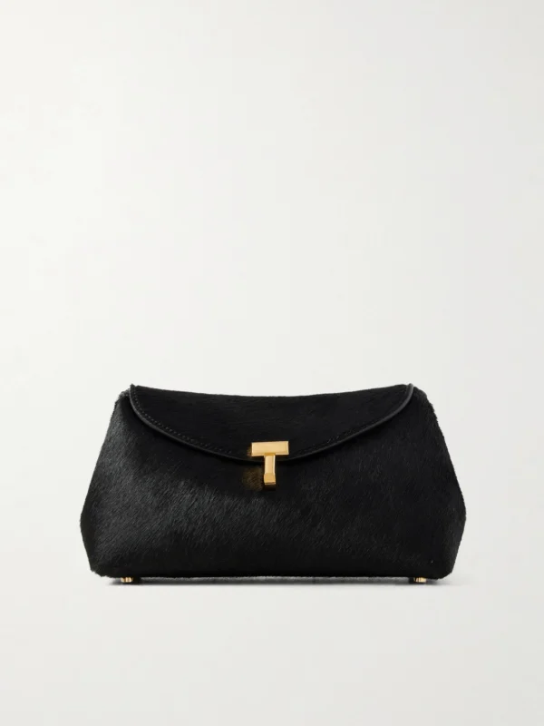 Totême T-lock Mini Calf Hair Clutch