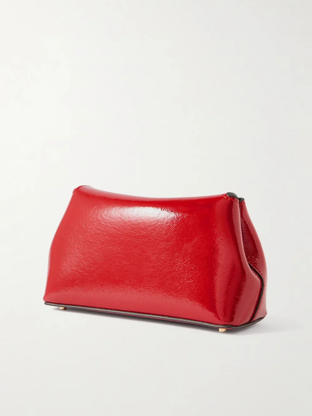 Back view of the Totême T-lock Mini Patent-leather Clutch