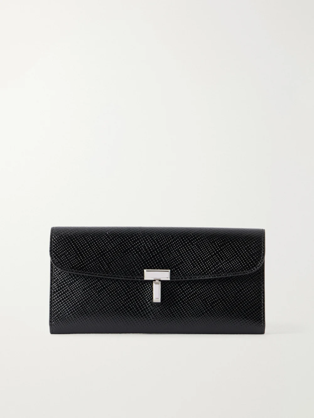 Totême T-lock Patent-leather Wallet in black