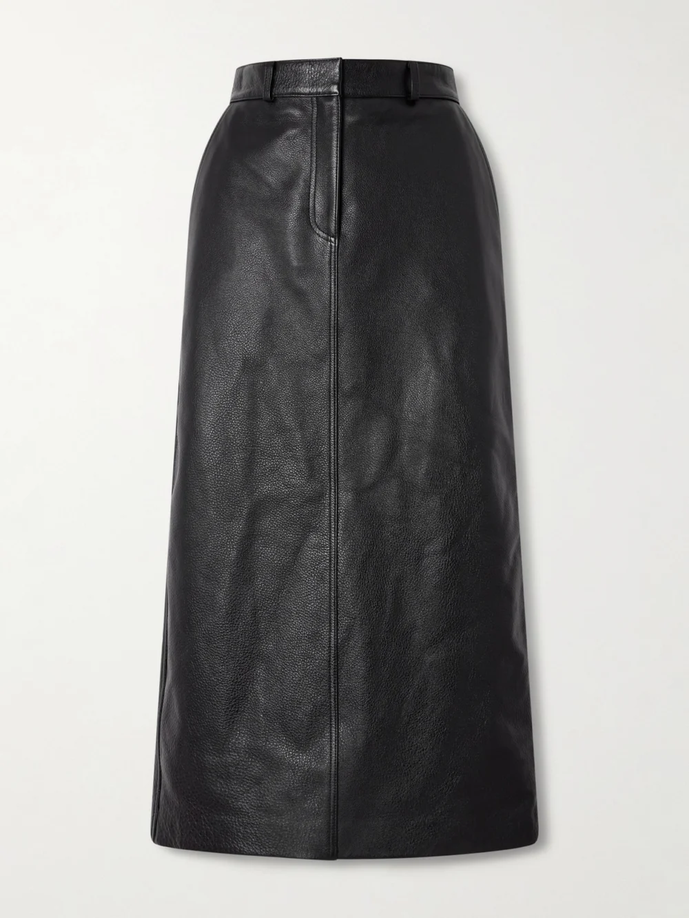 Totême Textured-leather Maxi Skirt in black